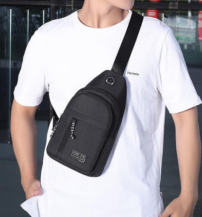 Sling Backpacks Chest Shoulder Crossbody Purse Surper Light Handbag for Travel Running Cycling for Men (Black 2)