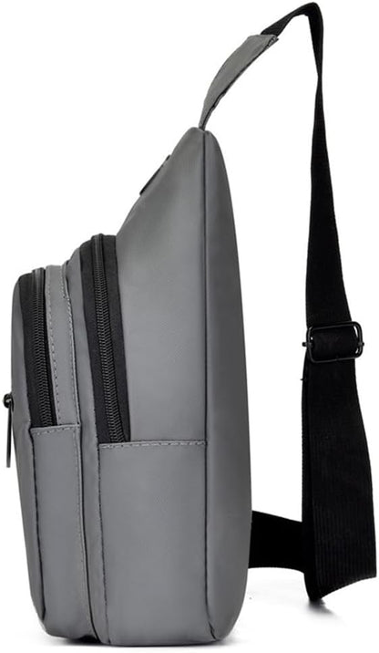 Sling Backpacks Chest Shoulder Crossbody Purse Surper Light Handbag for Travel Running Cycling for Men (Black 2)