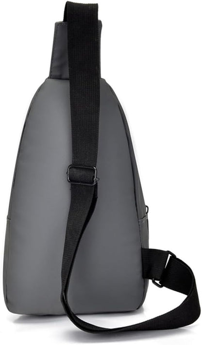 Sling Backpacks Chest Shoulder Crossbody Purse Surper Light Handbag for Travel Running Cycling for Men (Black 2)