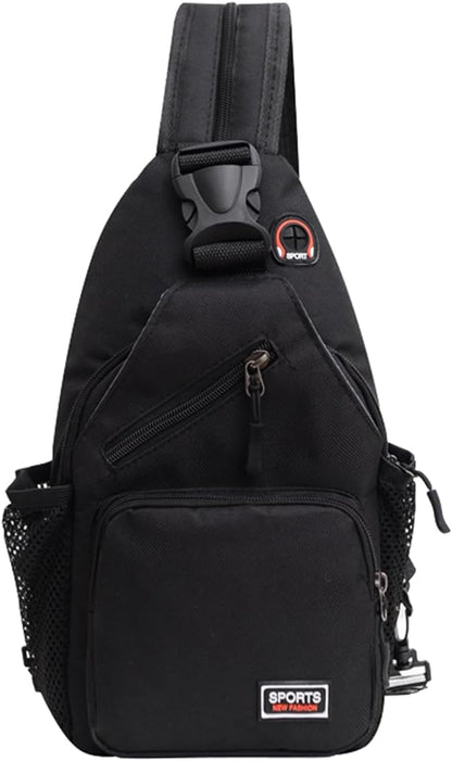Sling Backpacks Chest Shoulder Crossbody Purse Surper Light Handbag for Travel Running Cycling for Men (Black 2)