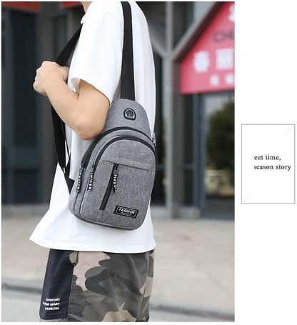 Sling Backpacks Chest Shoulder Crossbody Purse Surper Light Handbag for Travel Running Cycling for Men (Black 2)