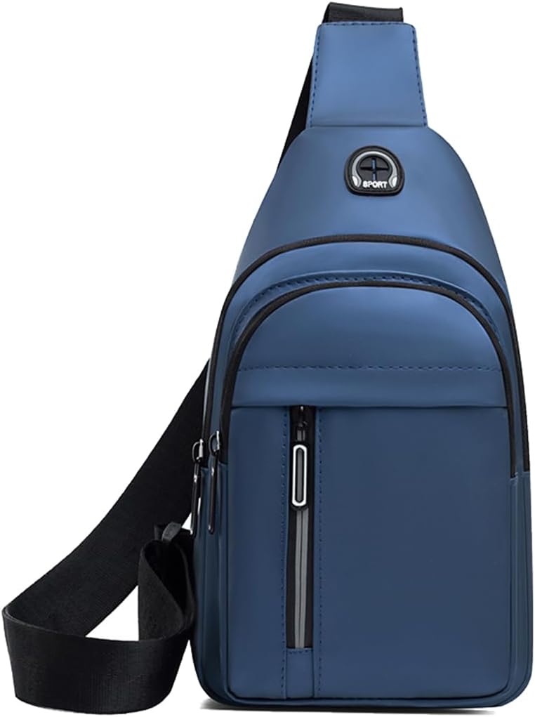 Sling Backpacks Chest Shoulder Crossbody Purse Surper Light Handbag for Travel Running Cycling for Men (Black 2)