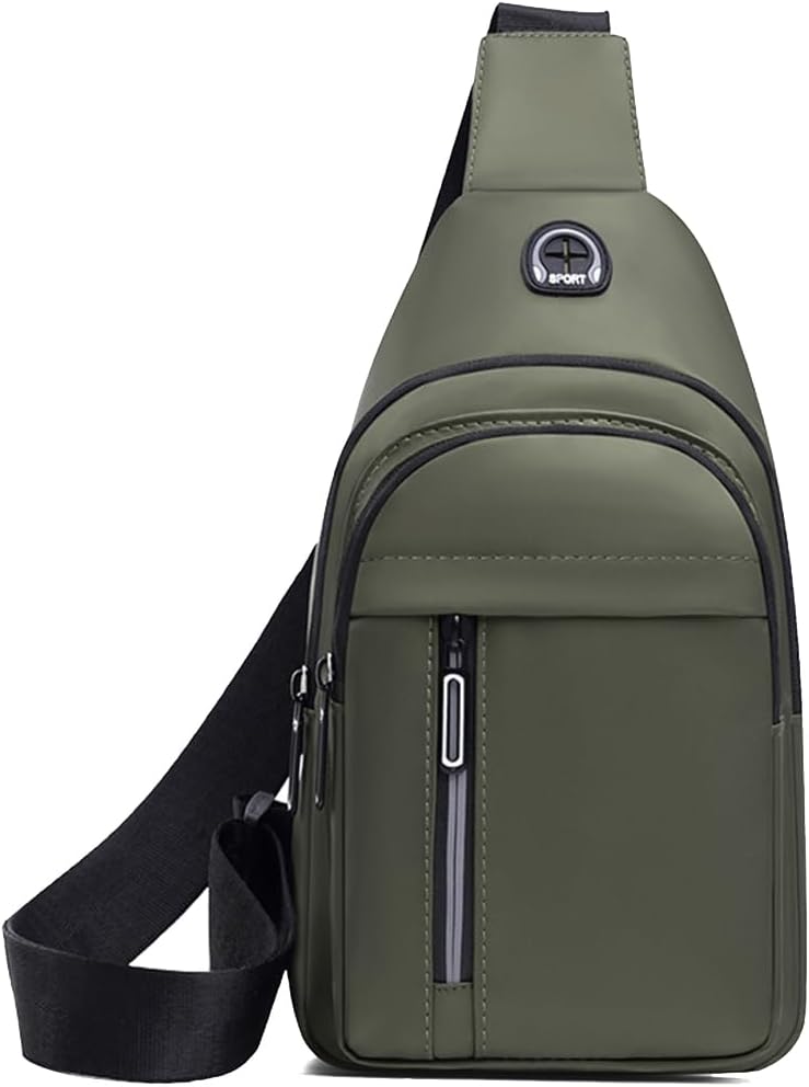 Sling Backpacks Chest Shoulder Crossbody Purse Surper Light Handbag for Travel Running Cycling for Men (Black 2)