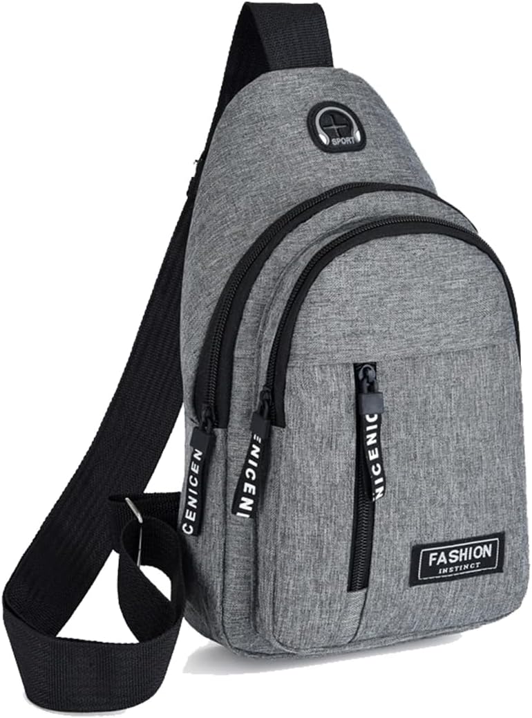Sling Backpacks Chest Shoulder Crossbody Purse Surper Light Handbag for Travel Running Cycling for Men (Black 2)
