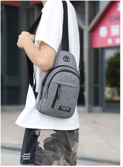 Sling Backpacks Chest Shoulder Crossbody Purse Surper Light Handbag for Travel Running Cycling for Men (Black 2)