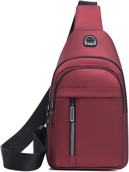 Sling Backpacks Chest Shoulder Crossbody Purse Surper Light Handbag for Travel Running Cycling for Men (Black 2)