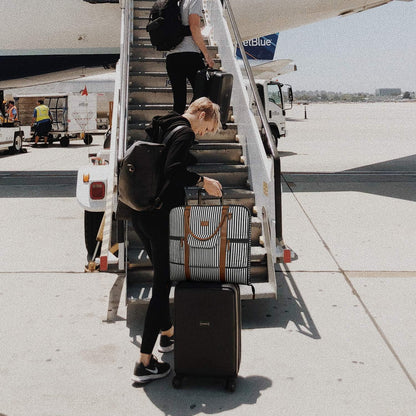 Carry on Garment Bag for Business Travel Canvas Leather Men Suit Cover | Leather Handle Straps, Multi-Pocket, Removable Shoulder strap, Trolley Sleeve, for Gym or Daily Use