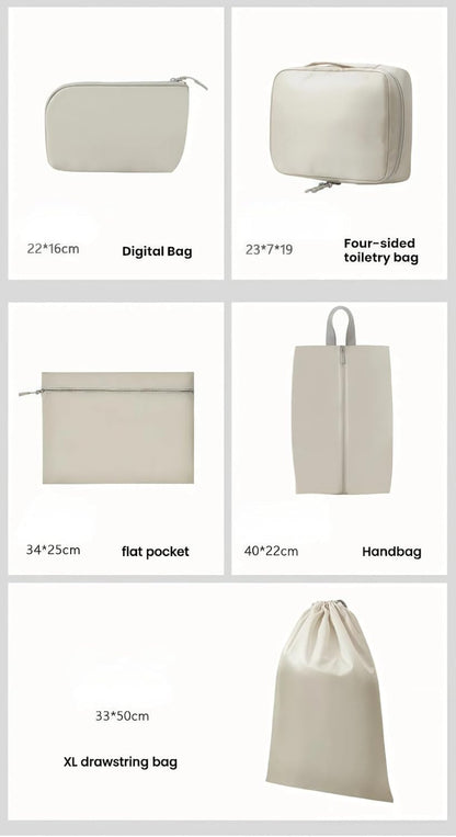 Expandable Compression Packing Cubes Set, Travel Luggage Organizer Bags | Expandable packing cubes with compression zippers, mesh panels and multiple organizers for travel, luggage and storage.