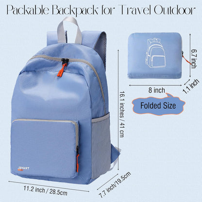 20L Lightweight Hiking Backpack, Packable Daypack with Zipper Pockets for Men Women, Portable Small Travel Backpack for Outdoor Hiking