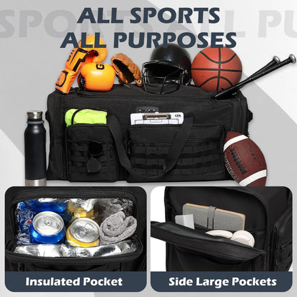 135L Large Duffle Bag, Heavy Duty Duffle Bag for Travel, Extra Large Sports Gym Equipment Bag for Soccer Baseball Basketball Hockey Football, Green