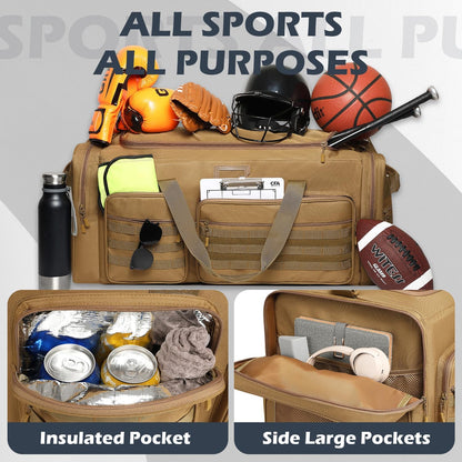 135L Large Duffle Bag, Heavy Duty Duffle Bag for Travel, Extra Large Sports Gym Equipment Bag for Soccer Baseball Basketball Hockey Football, Green
