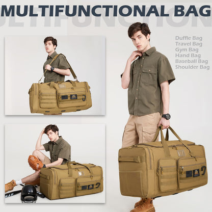 135L Large Duffle Bag, Heavy Duty Duffle Bag for Travel, Extra Large Sports Gym Equipment Bag for Soccer Baseball Basketball Hockey Football, Green