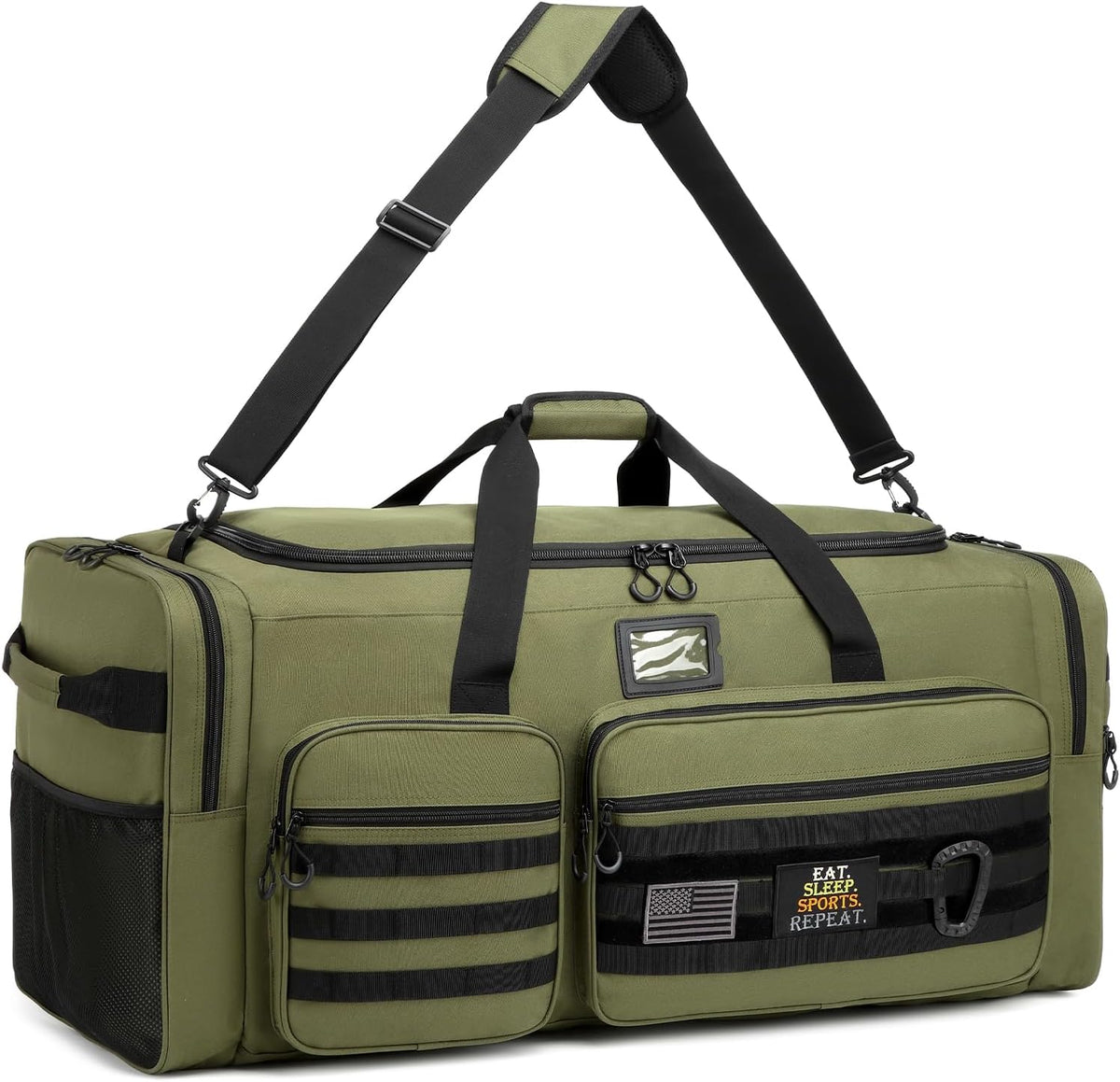 135L Large Duffle Bag, Heavy Duty Duffle Bag for Travel, Extra Large Sports Gym Equipment Bag for Soccer Baseball Basketball Hockey Football, Green