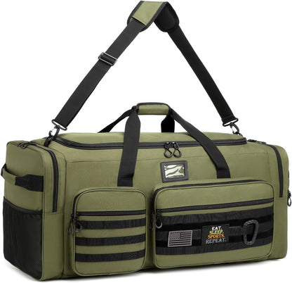 135L Large Duffle Bag, Heavy Duty Duffle Bag for Travel, Extra Large Sports Gym Equipment Bag for Soccer Baseball Basketball Hockey Football, Green