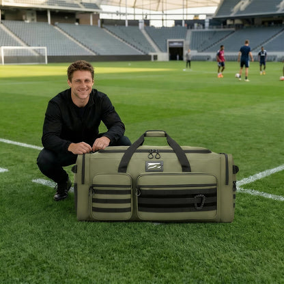 135L Large Duffle Bag, Heavy Duty Duffle Bag for Travel, Extra Large Sports Gym Equipment Bag for Soccer Baseball Basketball Hockey Football, Green