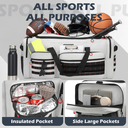 135L Large Duffle Bag, Heavy Duty Duffle Bag for Travel, Extra Large Sports Gym Equipment Bag for Soccer Baseball Basketball Hockey Football, Green