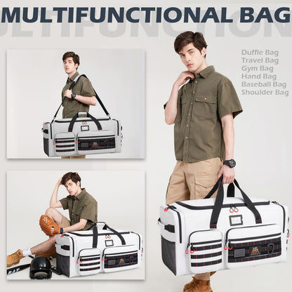 135L Large Duffle Bag, Heavy Duty Duffle Bag for Travel, Extra Large Sports Gym Equipment Bag for Soccer Baseball Basketball Hockey Football, Green