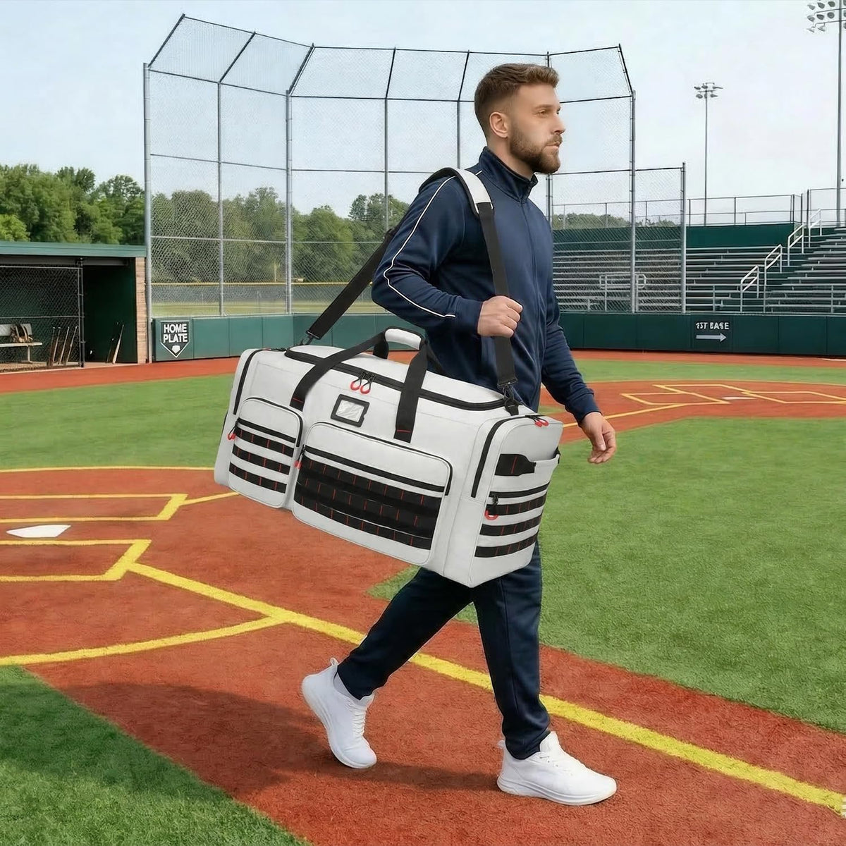 135L Large Duffle Bag, Heavy Duty Duffle Bag for Travel, Extra Large Sports Gym Equipment Bag for Soccer Baseball Basketball Hockey Football, Green
