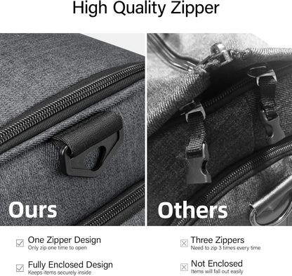 Garment Bags for Travel, 55L Carry on Convertible Garment Duffle Bag | 2 in 1 Hanging Suit Travel Bag with Shoulder Strap, Shoe Compartment, Portable Weekender Luggage Bag for Men Women,Black