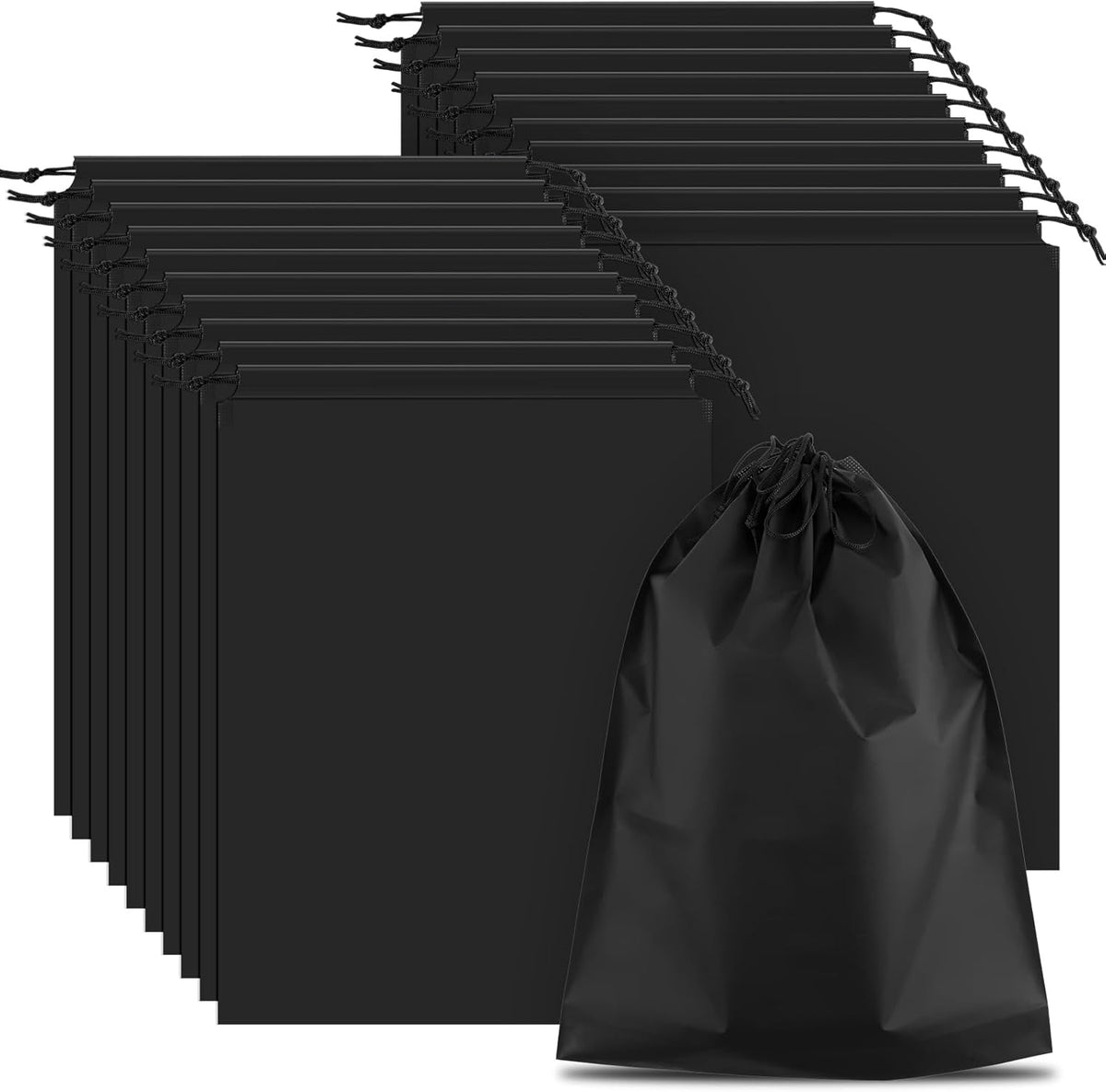 20 Pack Shoe Bags for Travel, 15.7" x 11.8" Clear Travel Shoe Bags for Packing, Large Waterproof Portable Drawstring Travel Shoe Storage Bag Travel Essentials Women for and Men