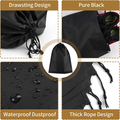 20 Pack Shoe Bags for Travel, 15.7" x 11.8" Clear Travel Shoe Bags for Packing, Large Waterproof Portable Drawstring Travel Shoe Storage Bag Travel Essentials Women for and Men