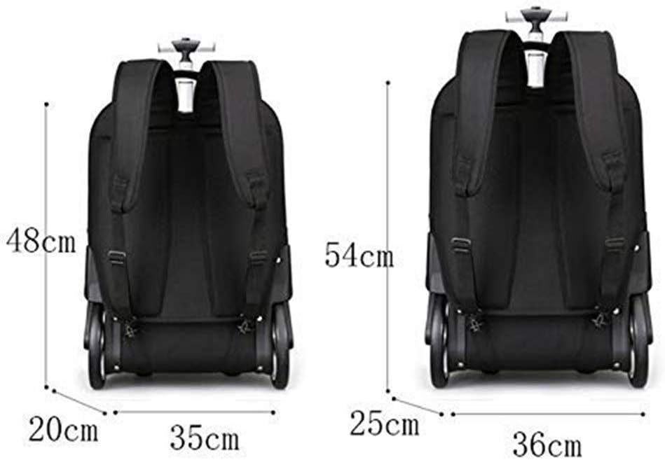 Travel Trolley Bag with Laptop Compartment, Carry-On Approved for Air Travel, Unisex Design, Durable Material, Lightweight and Convenient for Business and Leisure, Black, 48x20x35cm