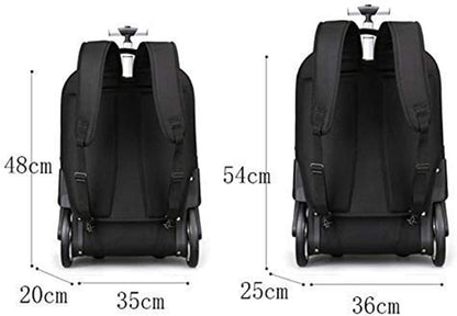 Travel Trolley Bag with Laptop Compartment, Carry-On Approved for Air Travel, Unisex Design, Durable Material, Lightweight and Convenient for Business and Leisure, Black, 48x20x35cm
