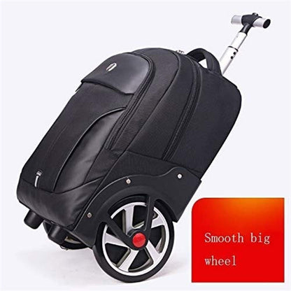 Travel Trolley Bag with Laptop Compartment, Carry-On Approved for Air Travel, Unisex Design, Durable Material, Lightweight and Convenient for Business and Leisure, Black, 48x20x35cm