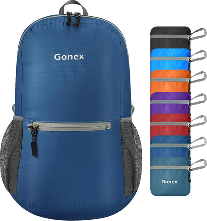 Ultra Lightweight Packable Backpack Daypack Handy Foldable Camping Outdoor Travel Cycling Backpacking | Water Resistant Nylon, Folds Into Pocket, 3 Zippered Compartments, Hiking & Travel Use