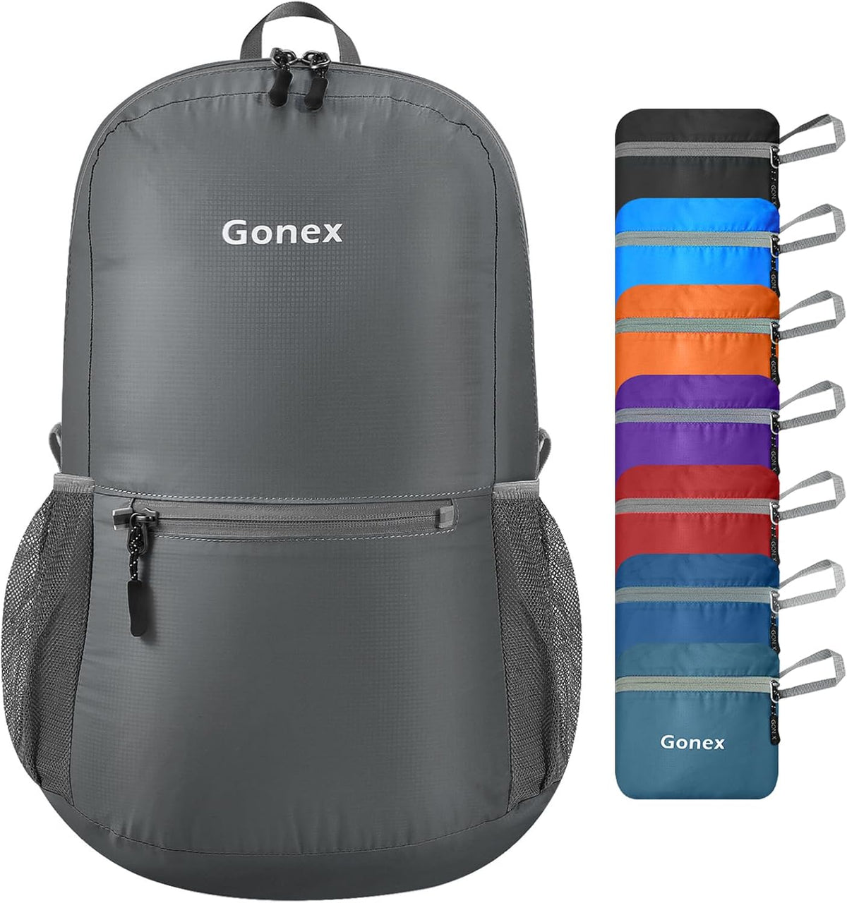 Ultra Lightweight Packable Backpack Daypack Handy Foldable Camping Outdoor Travel Cycling Backpacking | Water Resistant Nylon, Folds Into Pocket, 3 Zippered Compartments, Hiking & Travel Use