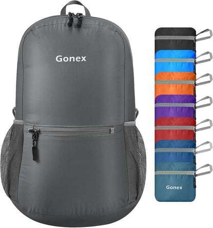 Ultra Lightweight Packable Backpack Daypack Handy Foldable Camping Outdoor Travel Cycling Backpacking | Water Resistant Nylon, Folds Into Pocket, 3 Zippered Compartments, Hiking & Travel Use