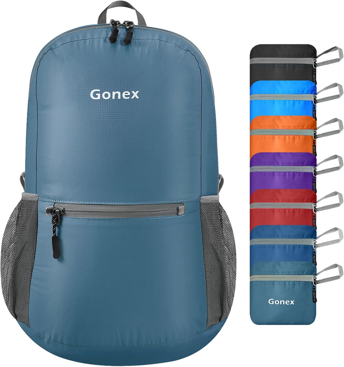 Ultra Lightweight Packable Backpack Daypack Handy Foldable Camping Outdoor Travel Cycling Backpacking | Water Resistant Nylon, Folds Into Pocket, 3 Zippered Compartments, Hiking & Travel Use