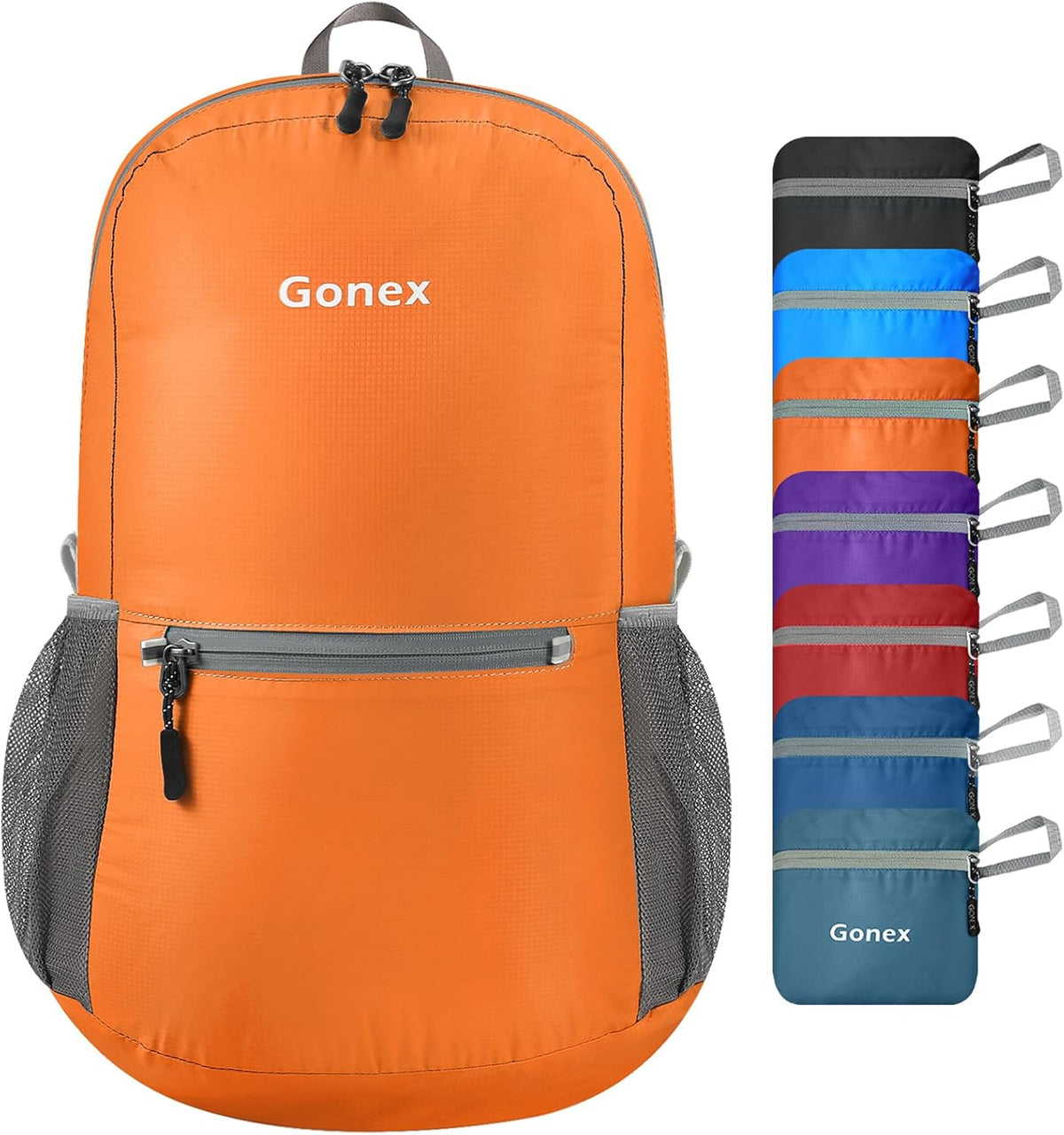 Ultra Lightweight Packable Backpack Daypack Handy Foldable Camping Outdoor Travel Cycling Backpacking | Water Resistant Nylon, Folds Into Pocket, 3 Zippered Compartments, Hiking & Travel Use