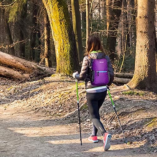 Ultra Lightweight Packable Backpack Daypack Handy Foldable Camping Outdoor Travel Cycling Backpacking | Water Resistant Nylon, Folds Into Pocket, 3 Zippered Compartments, Hiking & Travel Use