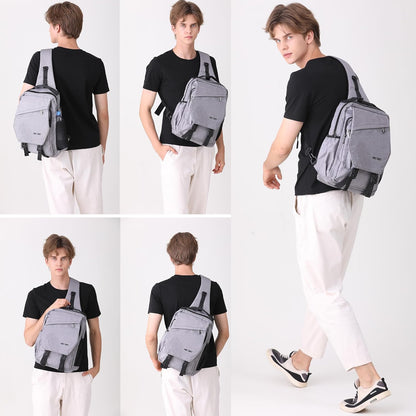 Sling Bag Backpack, 13.3'' 14.1'' Laptop Bag Crossbody Shoulder Chest Backpacks Travel Outdoors for Men Women