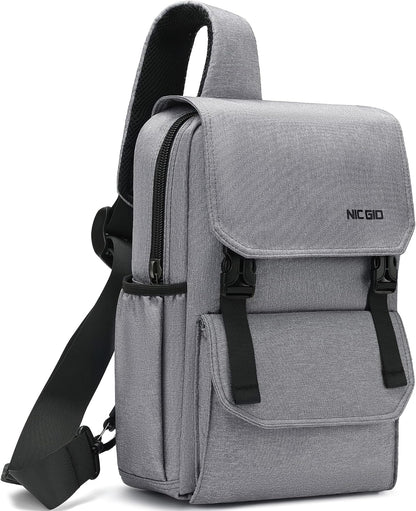 Sling Bag Backpack, 13.3'' 14.1'' Laptop Bag Crossbody Shoulder Chest Backpacks Travel Outdoors for Men Women