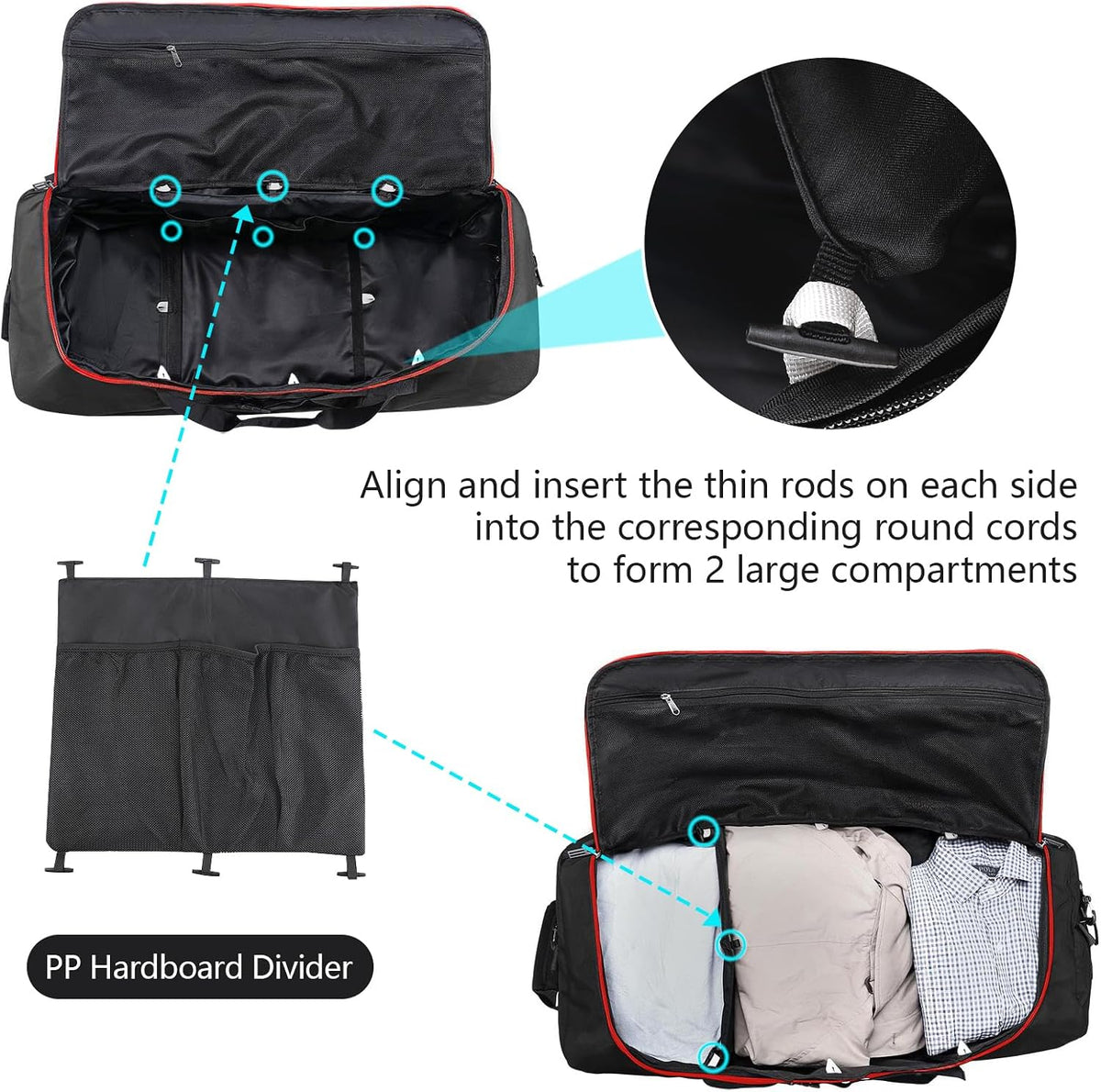 110L Expandable to 140L 32” Foldable Oxford Soft-Sided Rolling Duffle Bag with 2 Heavy-Duty Wheels,2 Large Compartments,Adjustable Shoulder Strap and Attached Organizer Pouch,Navy Blue