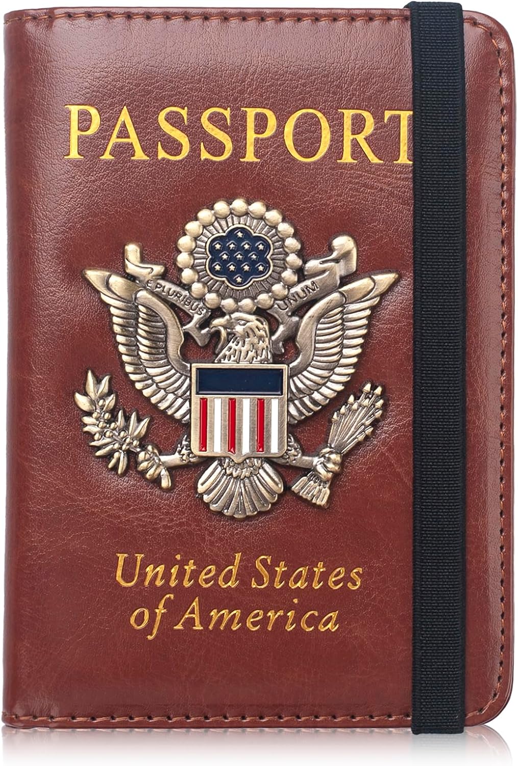 Passport Holder for Travel Men, RFID Blocking Passport Wallet Cover Case, Waterproof Leather Travel Wallet for Men Women, Document Protector for Traveling Accessories-Lake Blue