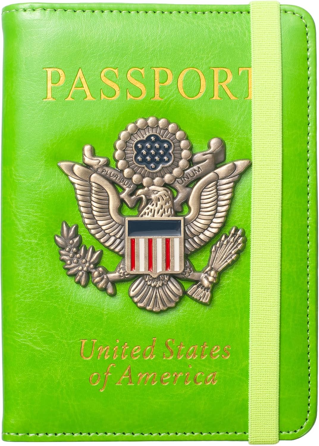 Passport Holder for Travel Men, RFID Blocking Passport Wallet Cover Case, Waterproof Leather Travel Wallet for Men Women, Document Protector for Traveling Accessories-Lake Blue