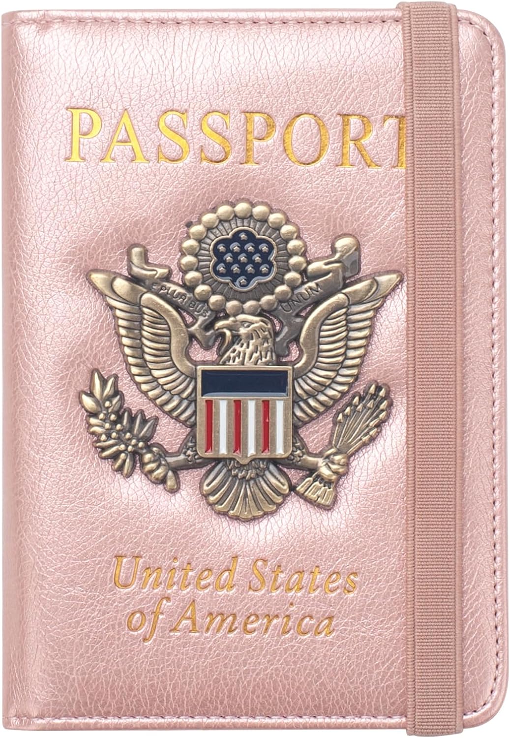 Passport Holder for Travel Men, RFID Blocking Passport Wallet Cover Case, Waterproof Leather Travel Wallet for Men Women, Document Protector for Traveling Accessories-Lake Blue