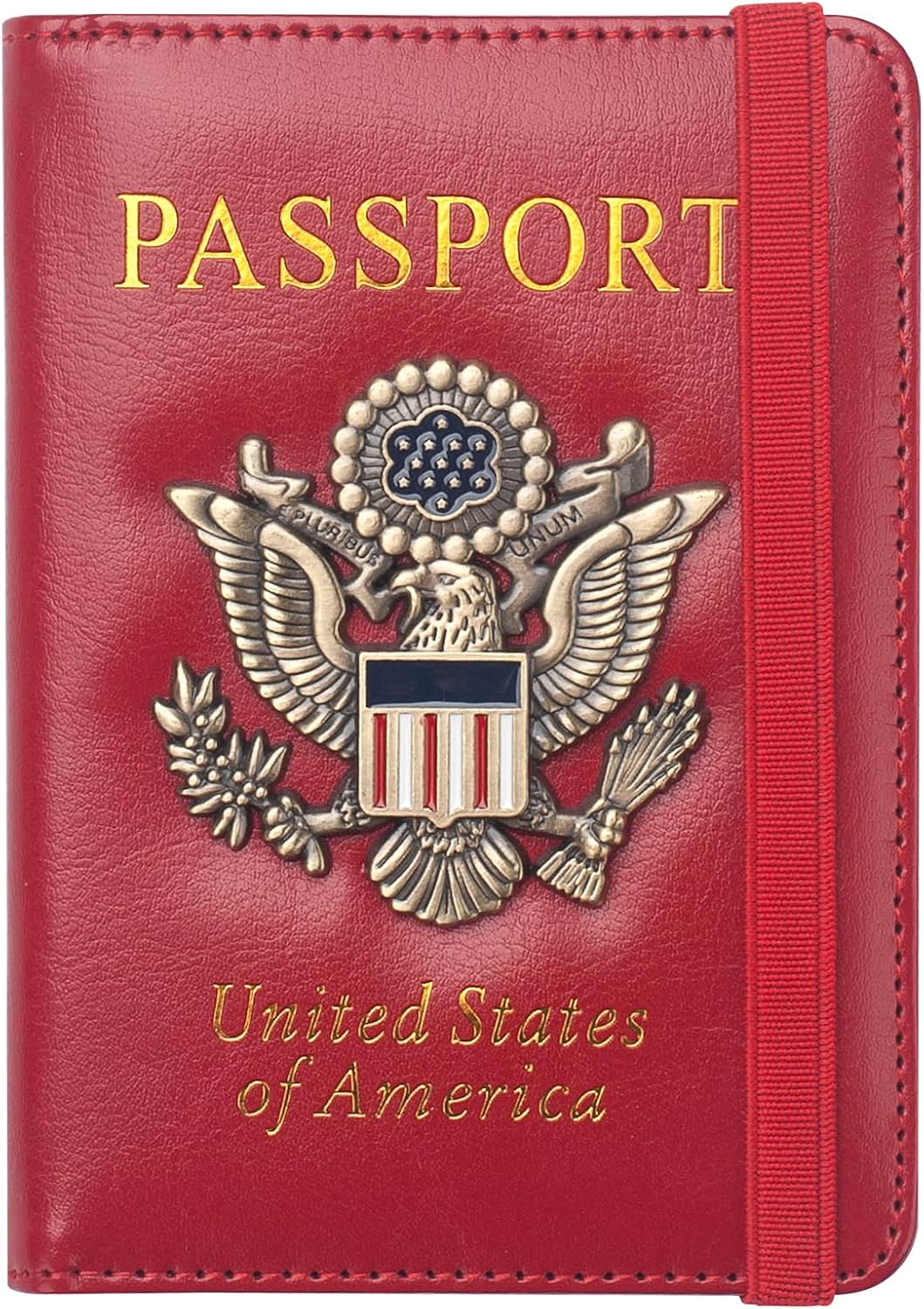 Passport Holder for Travel Men, RFID Blocking Passport Wallet Cover Case, Waterproof Leather Travel Wallet for Men Women, Document Protector for Traveling Accessories-Lake Blue