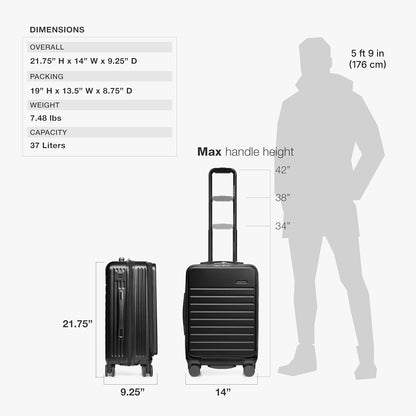 Mykel Dual Opening Polycarbonate Hardside Suitcase with Sleeve and Ergonomic Handle