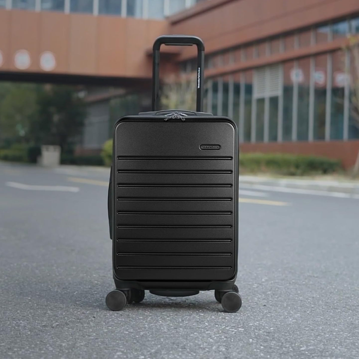 Mykel Dual Opening Polycarbonate Hardside Suitcase with Sleeve and Ergonomic Handle