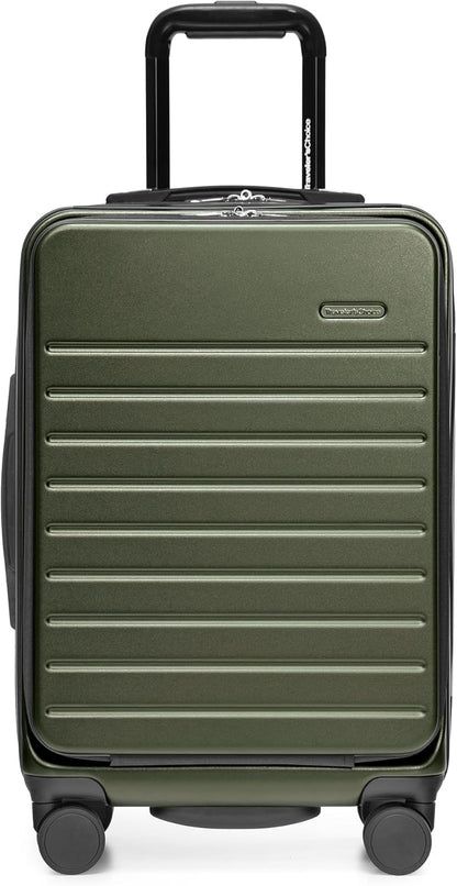 Mykel Dual Opening Polycarbonate Hardside Suitcase with Sleeve and Ergonomic Handle