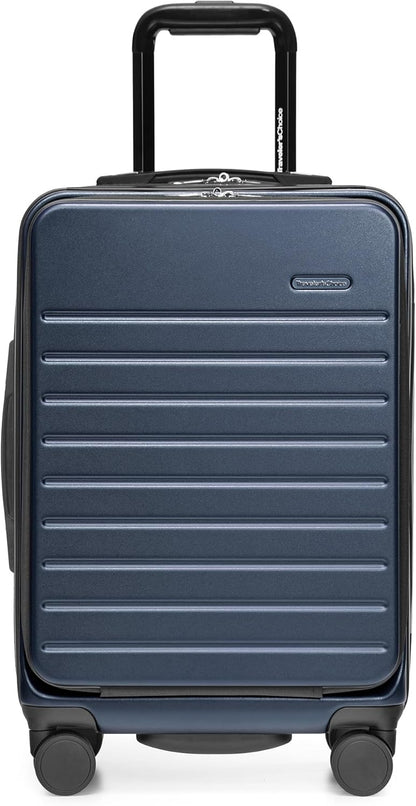 Mykel Dual Opening Polycarbonate Hardside Suitcase with Sleeve and Ergonomic Handle