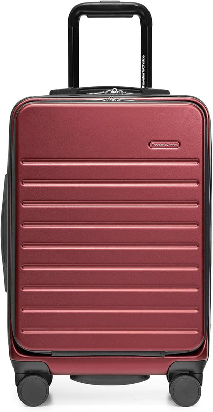 Mykel Dual Opening Polycarbonate Hardside Suitcase with Sleeve and Ergonomic Handle