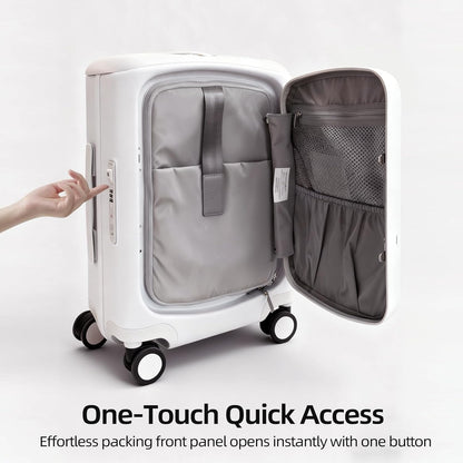 Hang Safe Carry On Luggage,22x14x9 Airline Approved Rolling Suitcase with Spinner Wheels,Bussiness Hard Shell Luggage with TSA Lock&USB Port for Travel,Zipperless,Lightweight,Grey