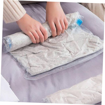 10pcs Vacuum Compression Storage Bags Foldable Space Saver Bags for Travel Clothing and Outerwear, Multi-size (35x50cm, 40x50cm, 40x60cm, 50x70cm) Roll-up Packing Organizers