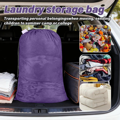 Drawstring Laundry Bags for Clothes Protective Wash and Storage Reusable and Lightweight Laundry Organizer Home and Travel