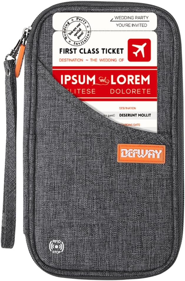 Passport Holder Travel Wallet - Family Passport Holder of 4, RFID Blocking Passport Wallet for Men Women, Travel Essentials for Flying, BLACK